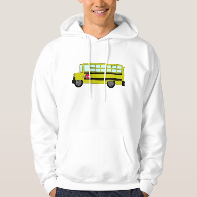 Sudadera Autobús Escolar Amarillo con Señal de Parada (Anverso)