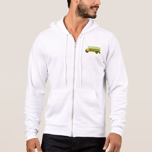 Sudadera Autobús Escolar Amarillo con Señal de Parada (Anverso)