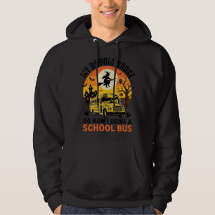 Sudadera Autobús Escolar de Halloween Bruja Diseño Vintage 