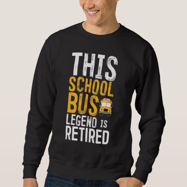 Sudadera Autobús escolar jubilado legendario (Anverso)