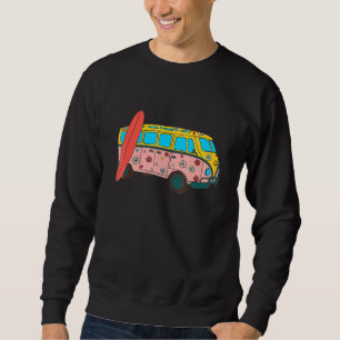 Sudadera Autobús Hippie Peace Retro Van Flowers Camper Summ