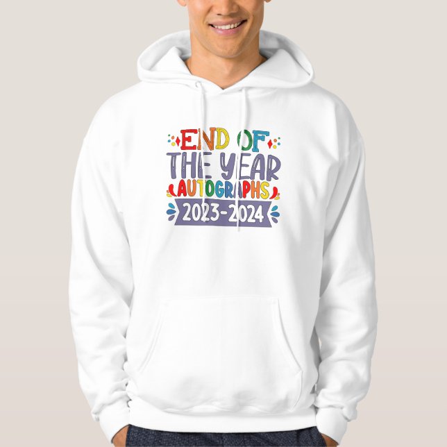 Sudadera Autógrafos de Fin de Año 2024 Último Día de Escuel (Anverso)
