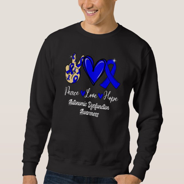 Sudadera Autonomic Dysfunction Awareness Peace Love Hope Bl (Anverso)