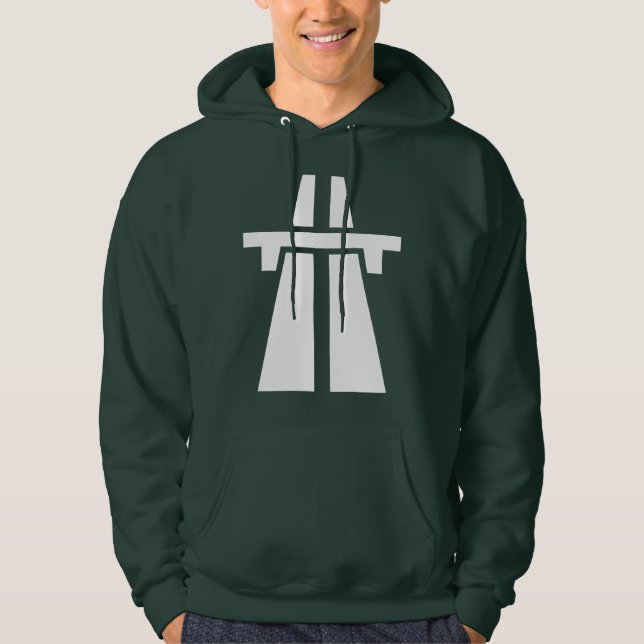 Sudadera Autopista, Autobahn - Blanco (Anverso)