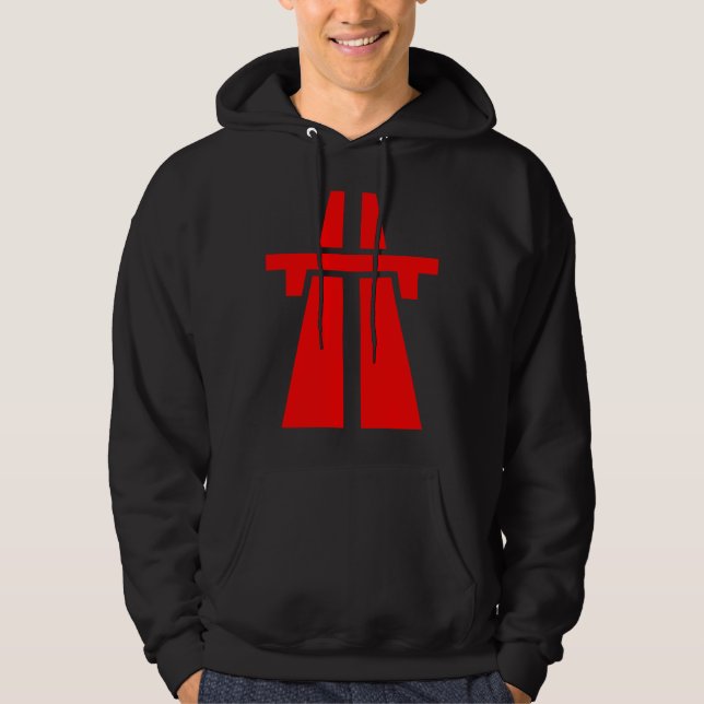 Sudadera Autopista, Autobahn - Rojo (Anverso)