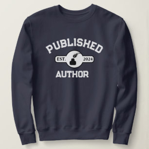 Sudadera Autor publicado Modern Quill Ink White Textos