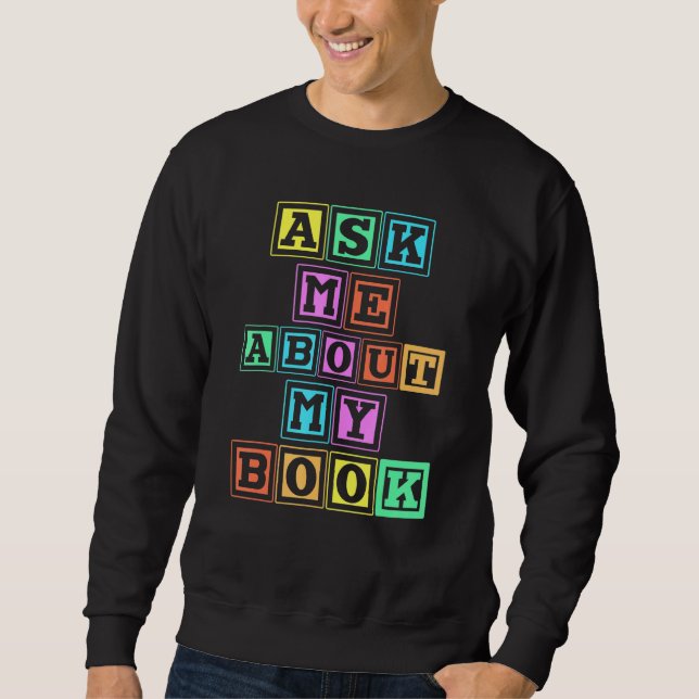 Sudadera Autor publicado Squad Writing Crew Pregúntame sobr (Anverso)