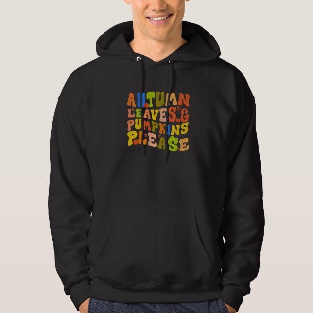 Sudadera AUTUMN LEAVES & PUMPKINS PLEASE  Fall Season Graph (Anverso)