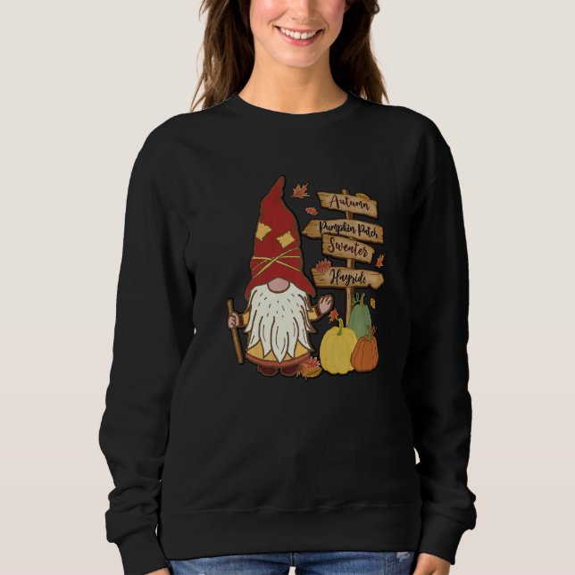 Sudadera Autumn Pumpkin Patch Gnome Fall Family Pajama Than (Anverso)