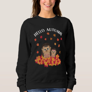 Sudadera Autumn sayings cute hedgehog