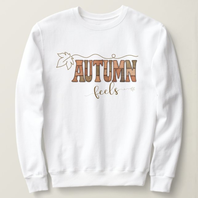 Sudadera AUTUMN siente Sweatshirt | Boho Cozy Leaf (Anverso del diseño)
