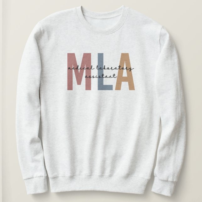 Sudadera Auxiliar de Laboratorio Médico MLA (Anverso del diseño)