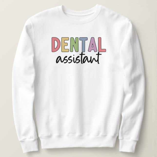 Sudadera Auxiliar dental | Regalos para dentista asistente (Anverso del diseño)