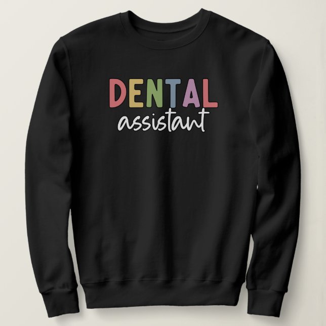 Sudadera Auxiliar dental | Regalos para dentista asistente (Anverso del diseño)
