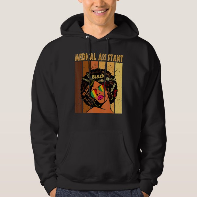 Sudadera Auxiliar médico afroamericano Black Hist (Anverso)