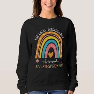 Sudadera Auxiliar médico: El amor arcoiris inspira Enfermer