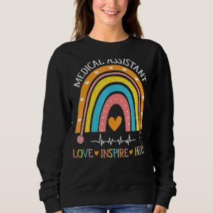 Sudadera Auxiliar médico: El amor arcoiris inspira Enfermer
