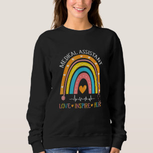 Sudadera Auxiliar médico: El amor arcoiris inspira Enfermer