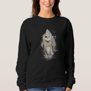 Sudadera Ave acuosa de pintada de búho barn Cute de búho P