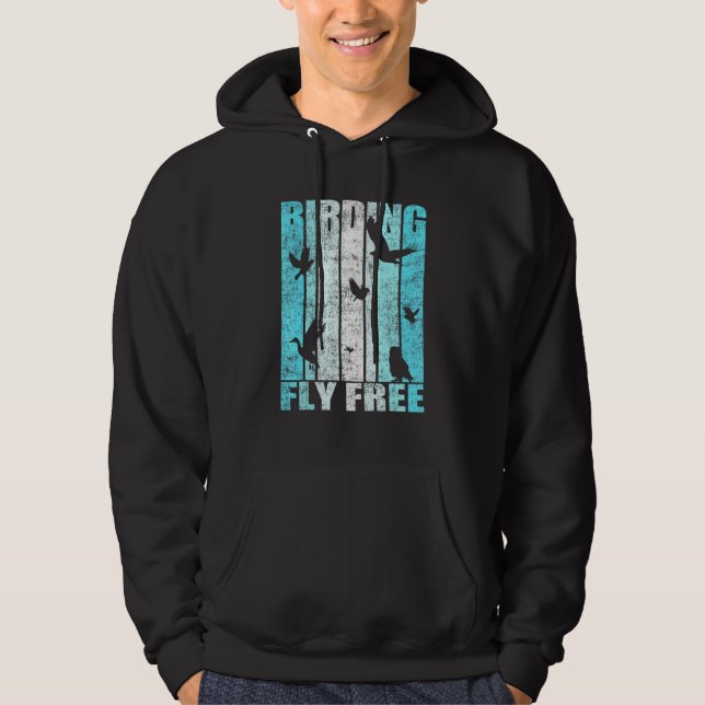 Sudadera Ave de pájaro en la pintura libre de mosca (Anverso)