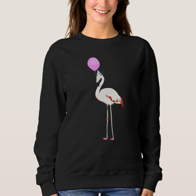 Sudadera Ave Flamingo Birder Animal Cumpleaños (Anverso)