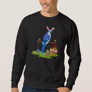 Sudadera Ave Jay Azul Semana Santa Huevos Caza Conejo Azul