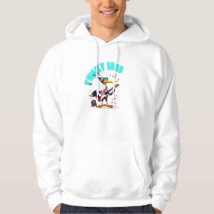 Sudadera Ave jugando una camiseta de guitarra eléctrica