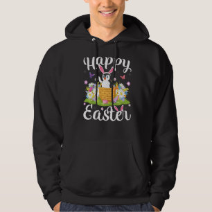 Sudadera Ave Pingüino Pascua Huevos de caza Floral Penguin 