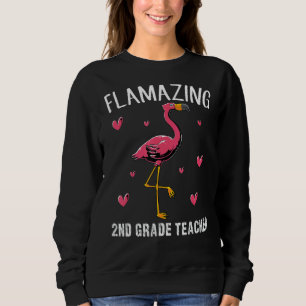 Sudadera Ave rosada Flamingo Flamando a profesor de 2º grad