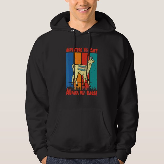 Sudadera Aventura de Alpaca Lama (Anverso)