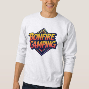Sudadera 🔥 Aventura de camping con hoguera - Retro exterio