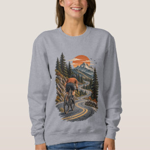 Sudadera Aventura en bicicleta por carretera de montaña al