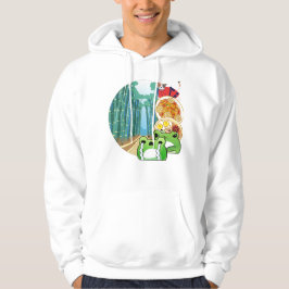 Sudadera Aventura en el bosque de bambú con gato y rana