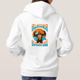 Sudadera Aventura Retro de Sasquatch en la Montaña de Alask