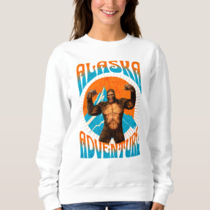 Sudadera Aventura Retro Sasquatch Montaña Alaska