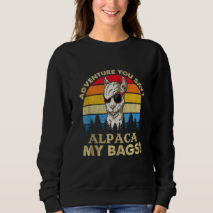 Sudadera Aventura vintage dices Alpaca mis bolas viajantes