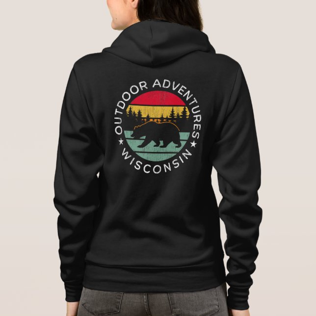 Sudadera Aventuras al aire libre Wisconsin (Reverso)