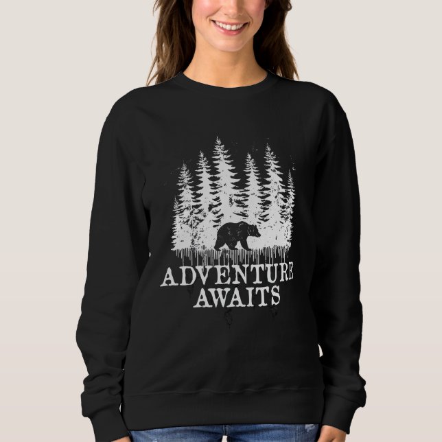 Sudadera Aventuras de aventura - Bosque y oso (Anverso)