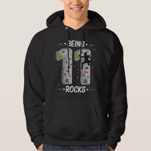 Sudadera Aventuras de cumpleaños número 11 de escalada en r