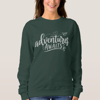 Sudadera Aventuras Espera Cita Cute Avión de Papel