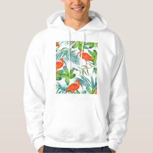 Sudadera Aves acuarelas: patrón vintage sin costuras.