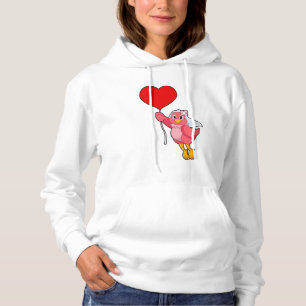 Sudadera Aves como novia con globo de velo y corazón
