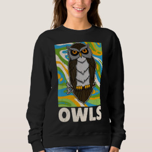 Sudadera Aves de búho Ornitólogo Biólogo Noche Cu