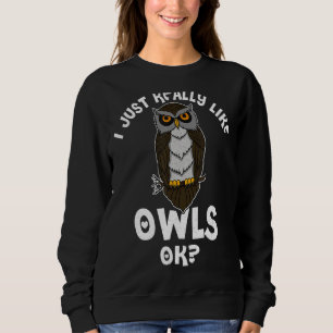 Sudadera Aves de búho Ornitólogo Biólogo Noche Cu