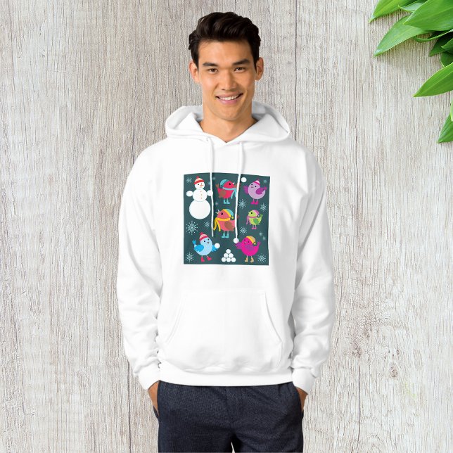 Sudadera Aves de invierno jugando en la nieve con hombre de (Subido por el creador)