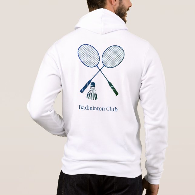 Sudadera Aves de Shuttlecock de Badminton Personalizadas (Reverso)