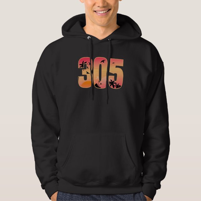 Sudadera Aves Palmeras Y Playas En Miami 305 (Anverso)