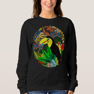Sudadera Aves silvestres, animales tropicales, verano, vibr