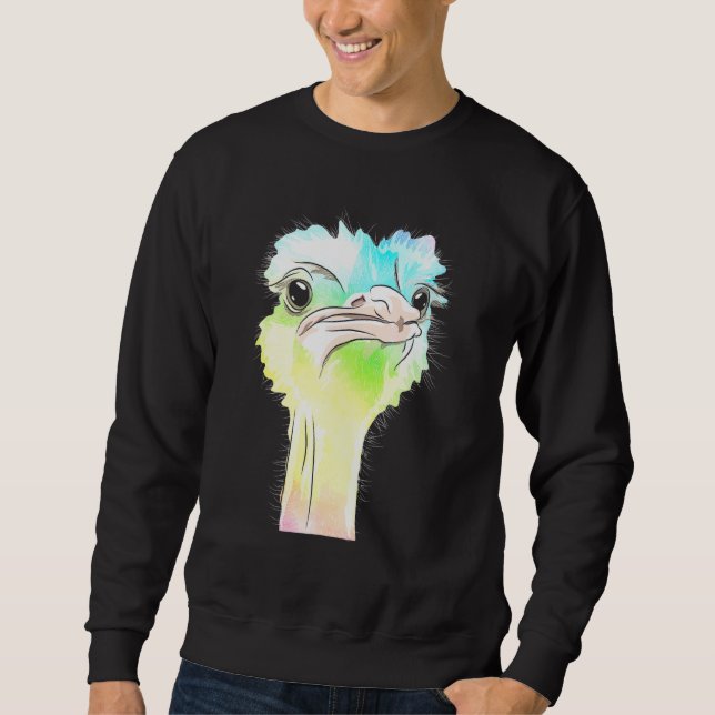 Sudadera avestruces coloridas de avestruz (Anverso)