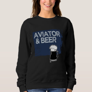 Sudadera Aviador & cerveza Profesión carrera trabajador tra